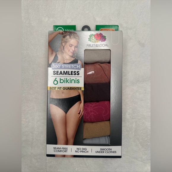 Fruit of the Loom Fit for Me 360 Stretch Seamless Bikinis Underwear Size 6/M - Picture 1 of 9